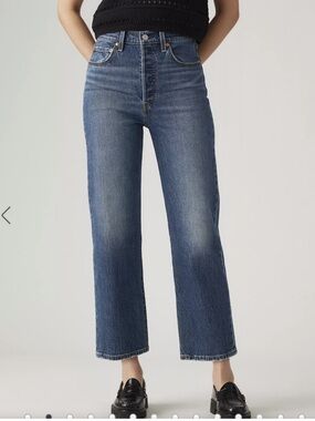 LEVI’S ribcage straight ankle jeans 32x27